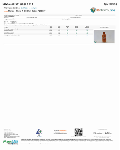 7oh Extract Shots - 50mg