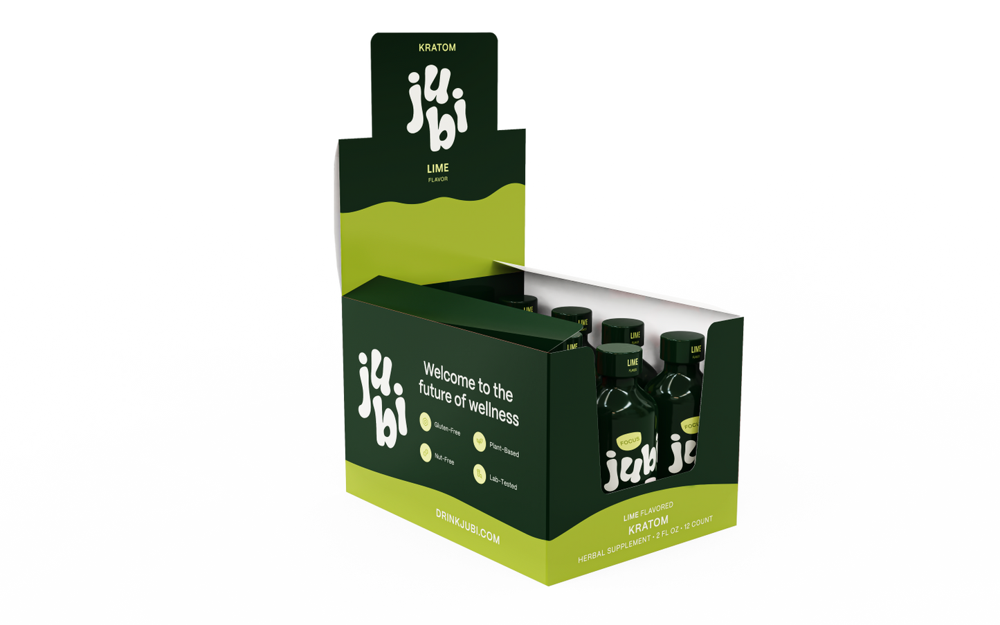 Kratom Focus Shots - Lime (Wholesale)