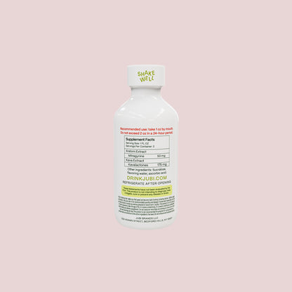 Supplement facts on back of Jubi bottle.